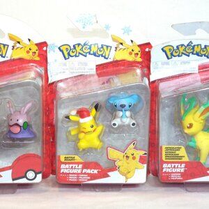 Pokémon Battle Figure Pack Lot – Pikachu, Leafeon, Cubchoo, Goomy – Sealed